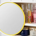 39cm Oval Wall-Mounted Mirror Storage Box