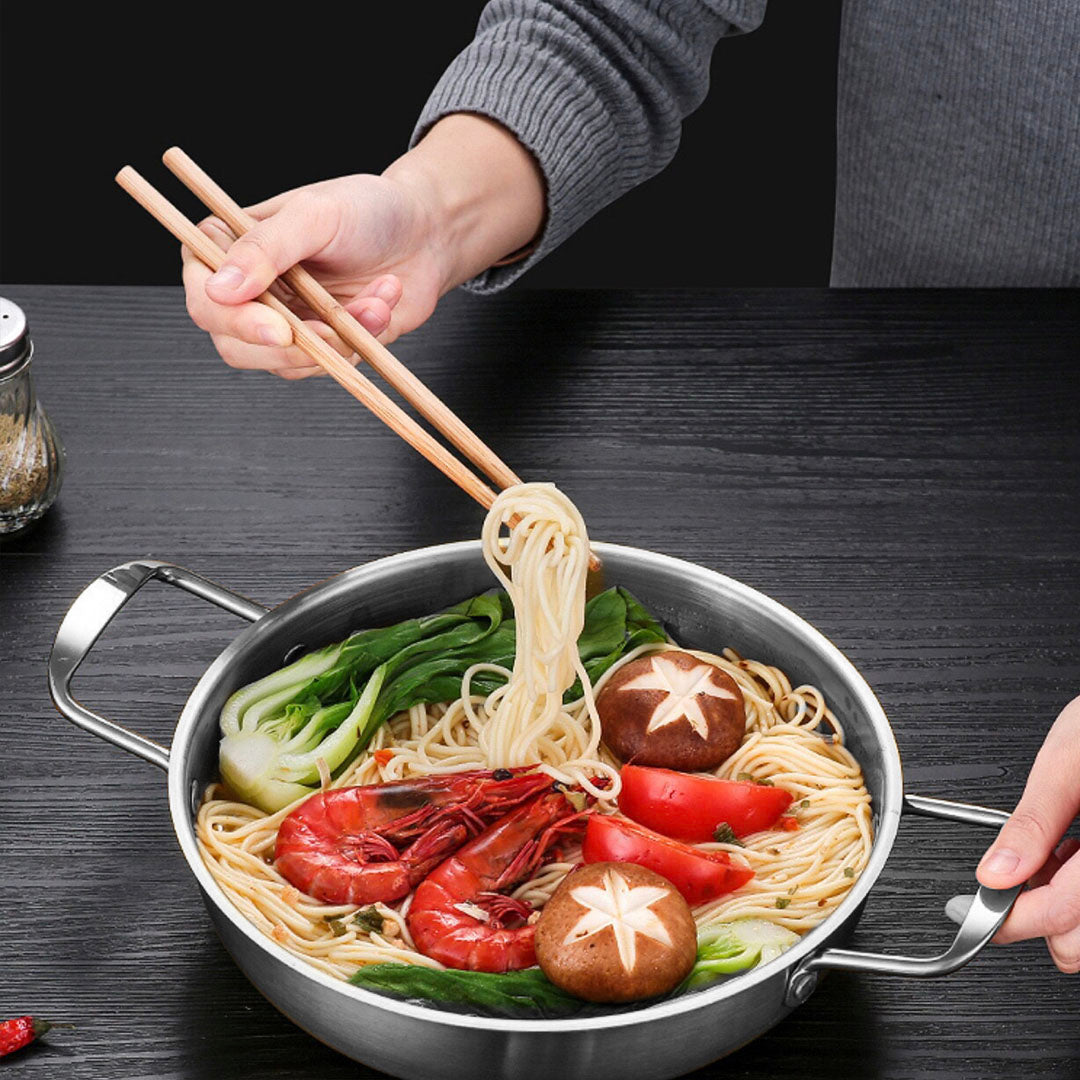 22cm  Premium Silver Seafood Dry Pot Stockpot Versatile and Durable Kitchen Essential