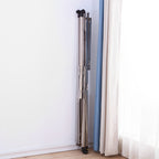2.4m Portable Standing Clothes Drying Rack with Wheels