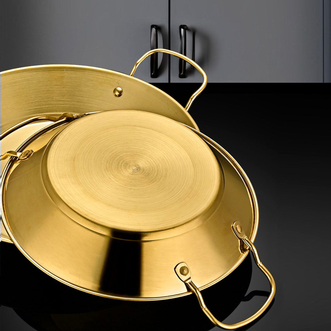 29cm Signature Dry Pot And crafted with 201 Material in Gold For Kitchen Essential