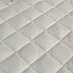 153cm White Wide Cross-Hatch Mattress Cover