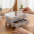 2 Tier Transparent Multifunctional Countertop Cosmetic Storage Organiser