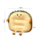 Smiley Face Toast Bread Cushion
