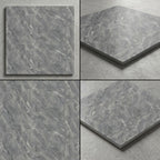 SOGA Peel & Stick Floor and Wall Tiles 60 x 60cm 10 Pack Grey Faux Marble