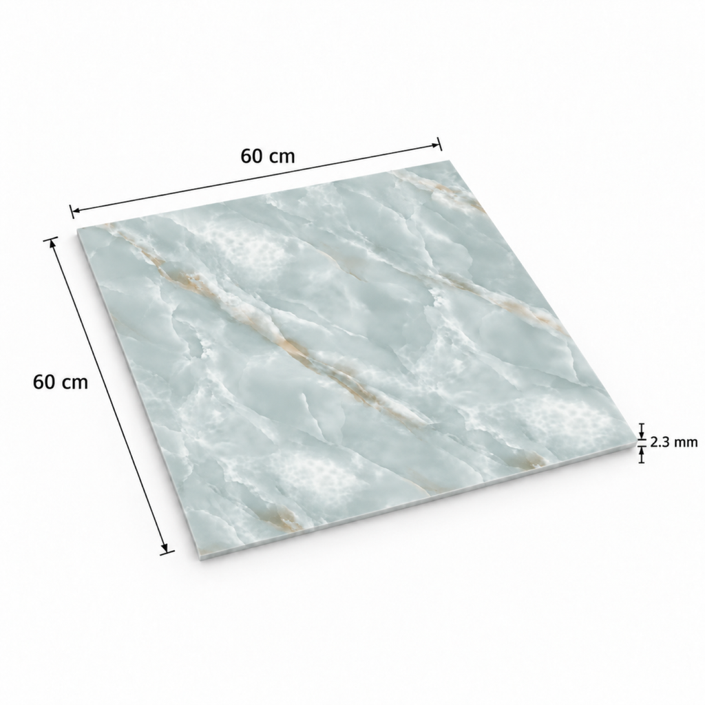 SOGA Peel & Stick Floor and Wall Tiles 60 x 60cm 10 Pack Jade Faux Marble