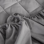153cm Grey Wide Cross-Hatch Mattress Cover