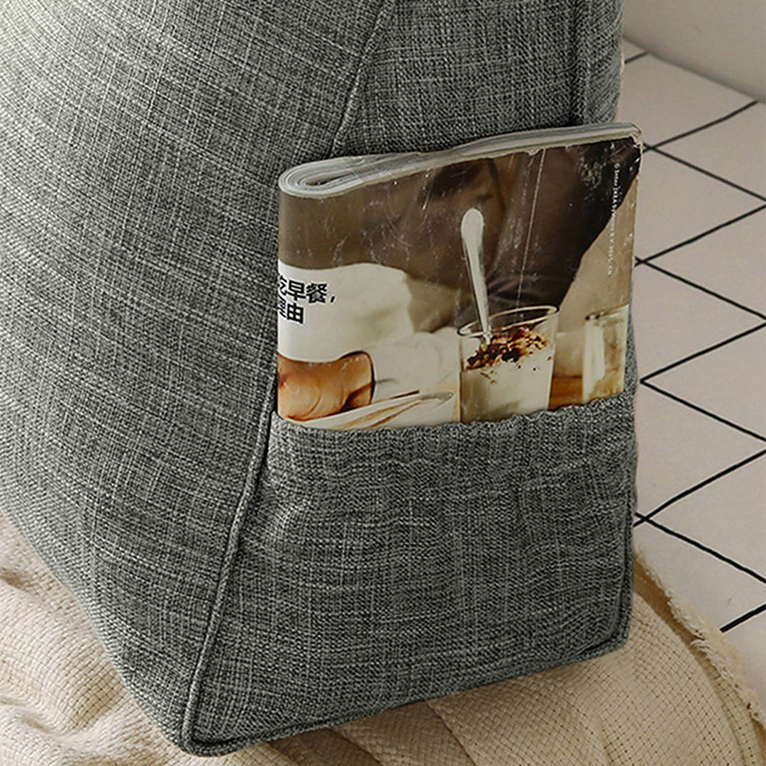 SOGA 100cm Light Grey Wedge Bed Cushion