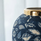30x19 Blue Medium Ceramic Flower Vase Elegant Living Room Home Decor