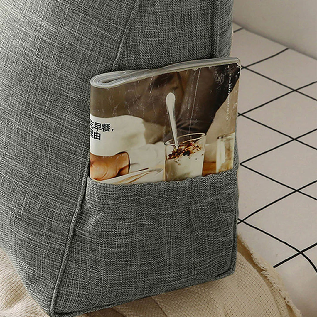 SOGA 120cm Grey Wedge Bed Cushion