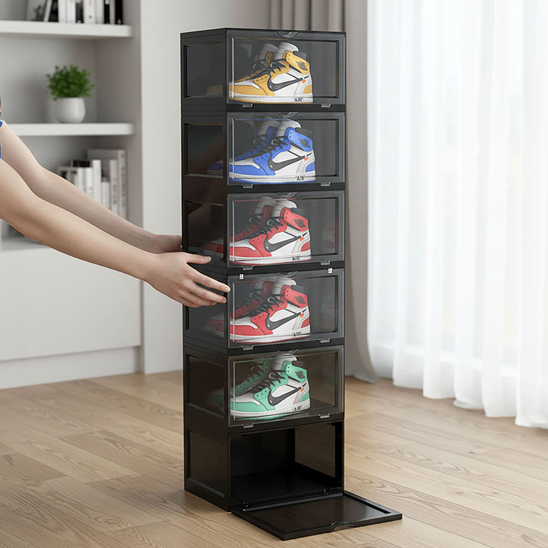 6 Tier Black Shoe Organiser