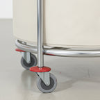 Stainless Round Linen Cart White