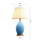 Textured Ceramic Table Lamp Blue