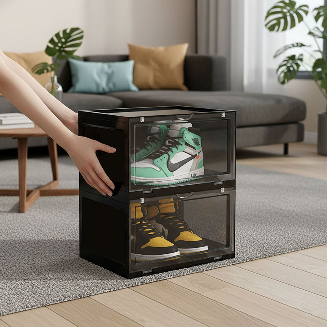 2 Tier Black Shoe Organiser