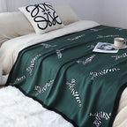 SOGA Forest Green Zebra Print Throw Blanket 130x180cm Acrylic