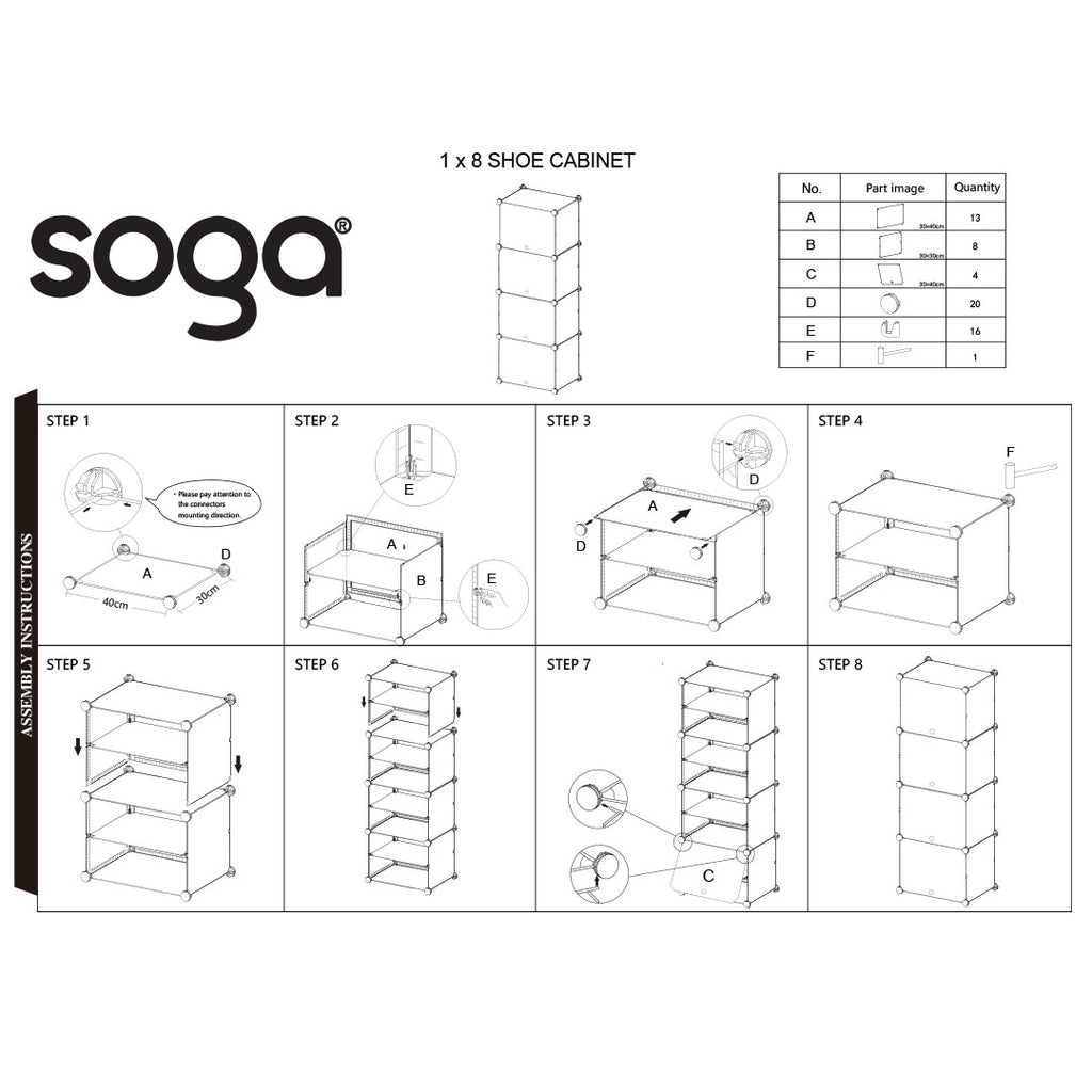 7 Tier White Shoe Rack Organizer