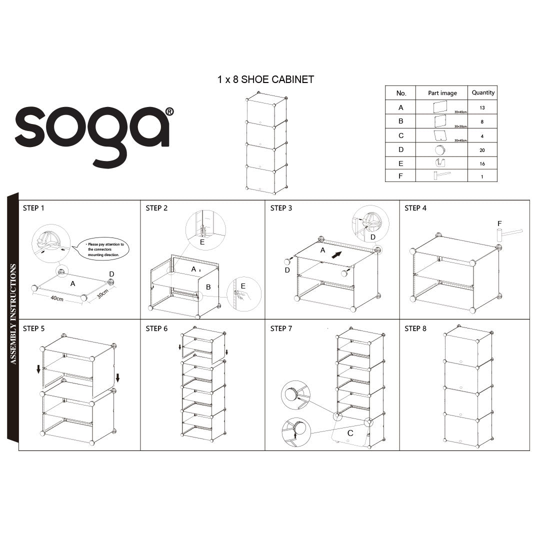 7 Tier White Shoe Rack Organizer