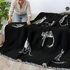 SOGA Two-seater Black Sofa Cover Leopard Print 180x260cm Polyester
