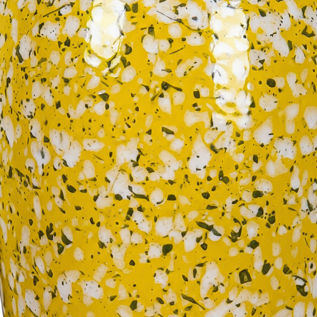 35x17cm Yellow with White Mini Floral Large Ceramic Flower Vase Elegant Living Room Home Decor