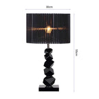 55cm Black Table Lamp with Dark Shade LED