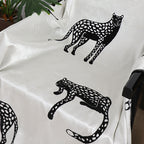 SOGA One-seater White Sofa Cover Leopard Print 130x180cm Polyester