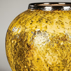 SOGA 21x22cm Yellow Small Ceramic Flower Vase Elegant Living Room Home Decor