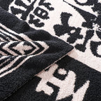 130x160cm Throw Blanket  Black and White