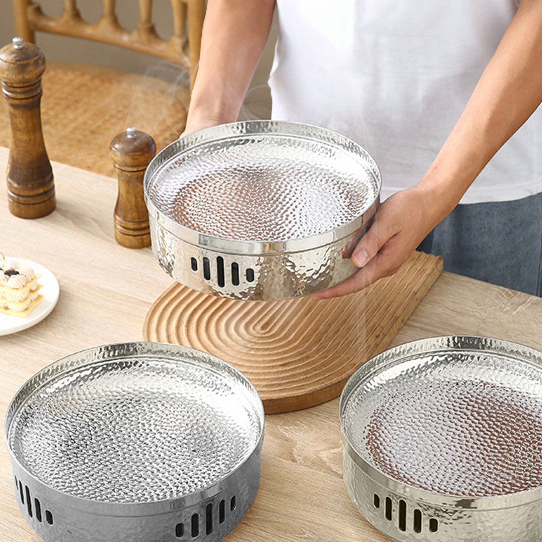 28cm Hammered Texture Dry Pot for Kitchen Essential