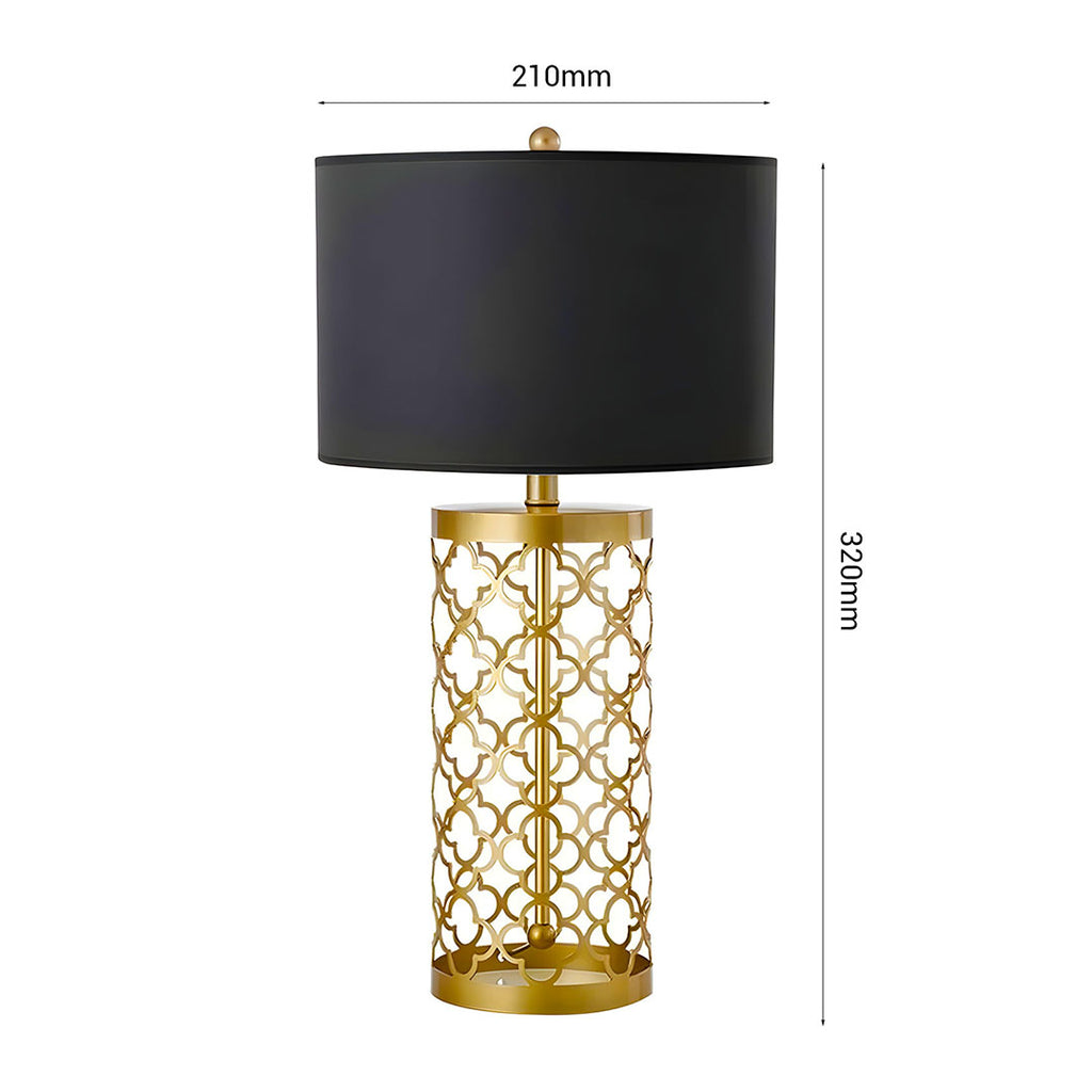 Hollowed Table Lamp with Dark Shade