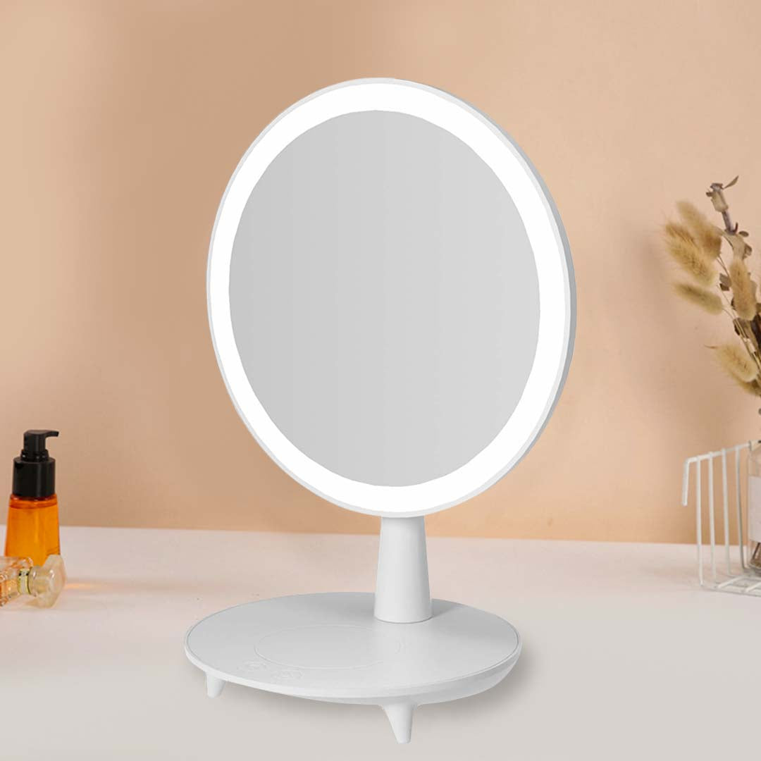 Round White Mirror