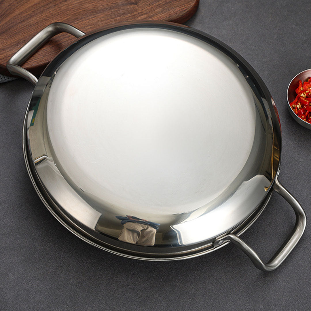 28cm Dry Pot with Natural Color 201 Material from Stainless Steel Kitchen Essentials
