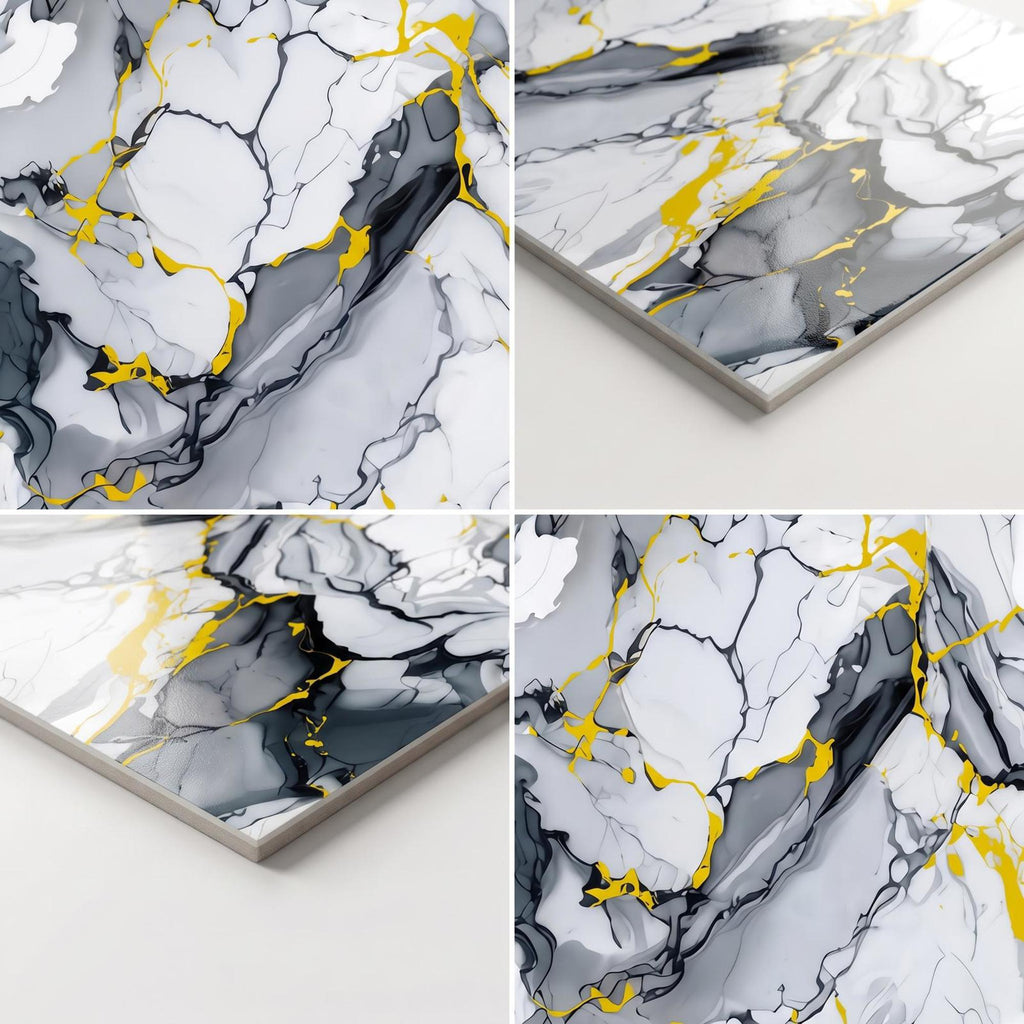 SOGA Peel & Stick Floor and Wall Tiles 30 x 60cm 10 Pack Blue Agate Faux Marble