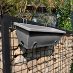 49.5cm Gray Rectangular Vegetable Herb Flower Planter Box Set of 3