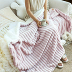 SOGA 150x200cm Throw Blanket Bean Paste Pink Premium Milk Velvet