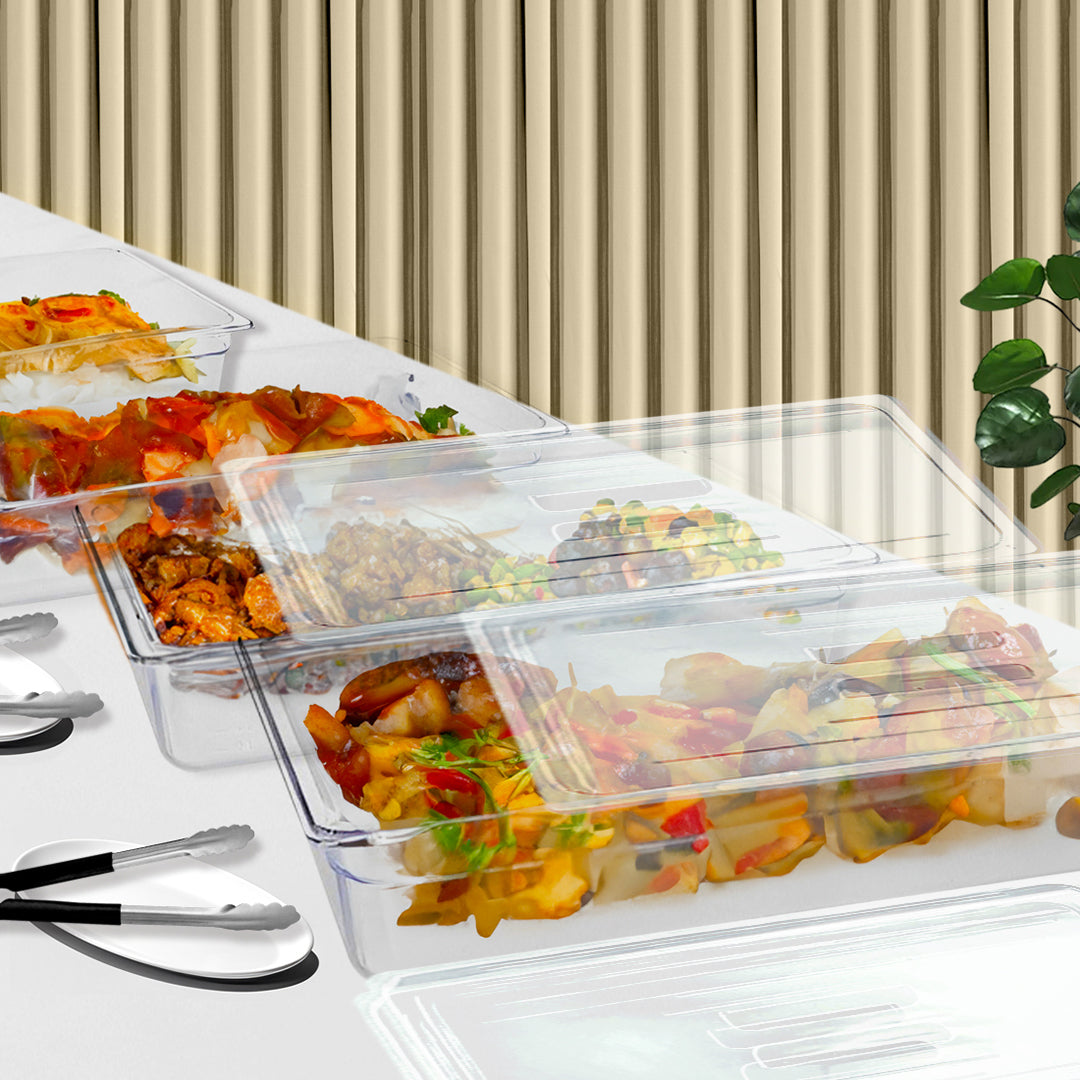 65mm Clear GN Pan 1/1 Food Tray with Lid