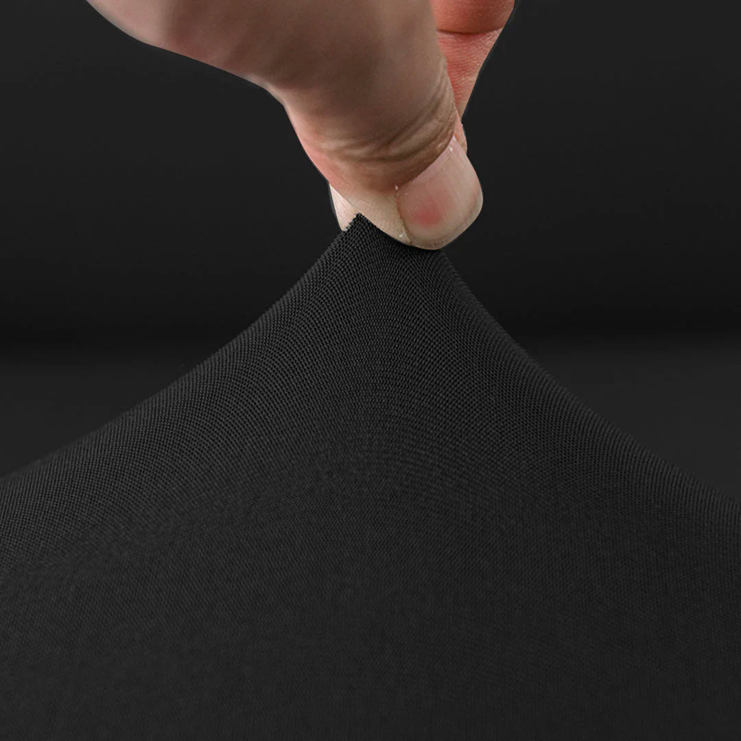 High Stretch 2-Seater Black Sofa Slipcover