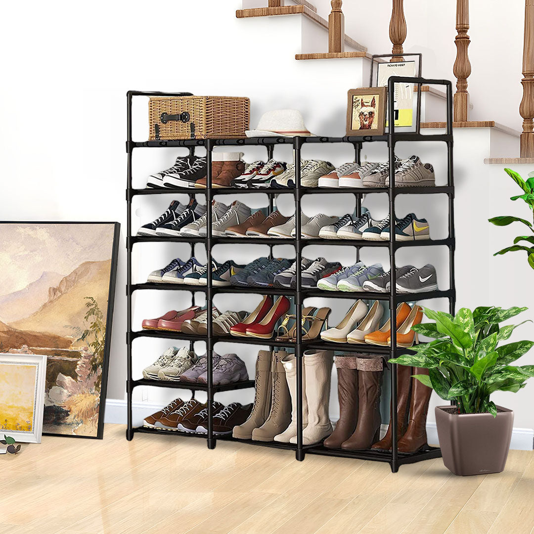 19-Shelf Tier Shoe Storage Shelf with Handle