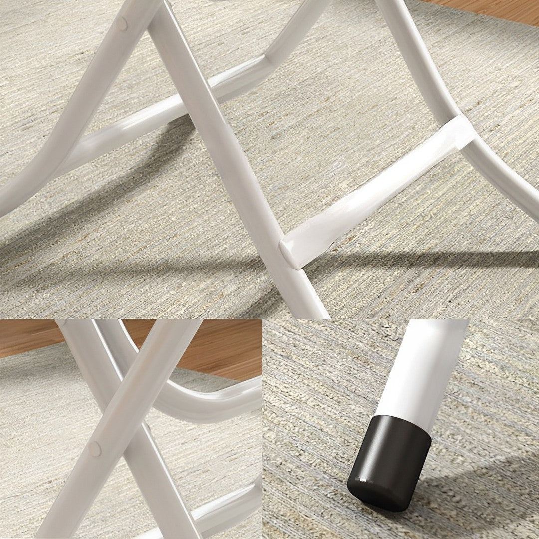 Wood-Colored Square Dining Table Portable