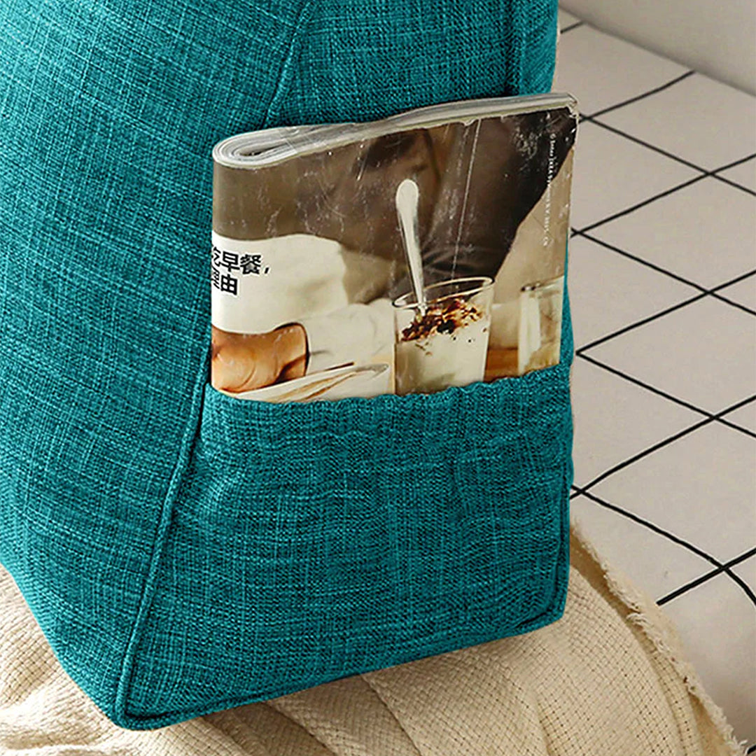 SOGA 120cm Blue Green Wedge Bed Cushion