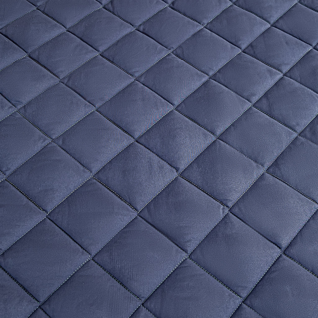 153cm Blue Wide Cross-Hatch Mattress Cover