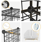 Black Portable 12-Cube Storage Organiser