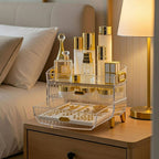 3 Tier Transparent Multifunctional Countertop Cosmetic Storage Organiser