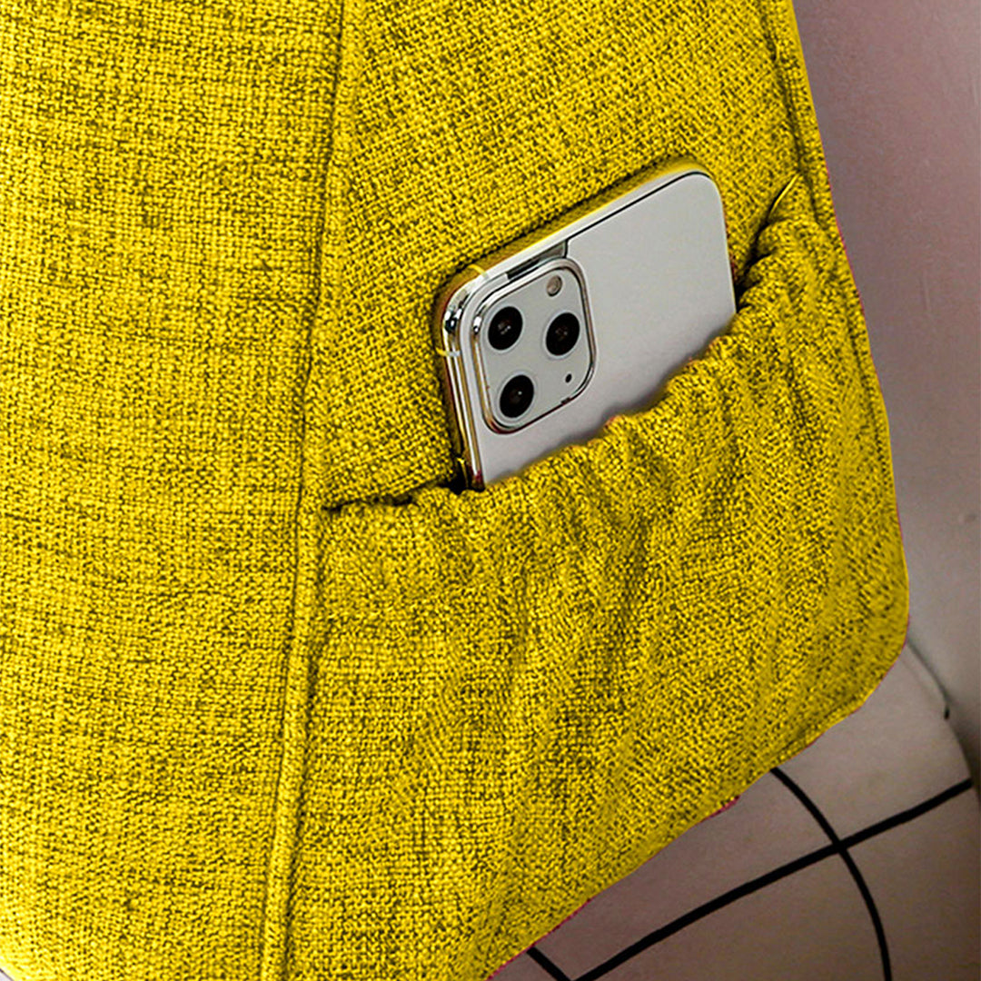 SOGA 100cm Yellow Wedge Bed Cushion