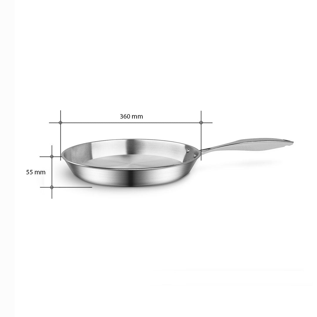36cm Stainless Steel Top Grade Skillet FryPan