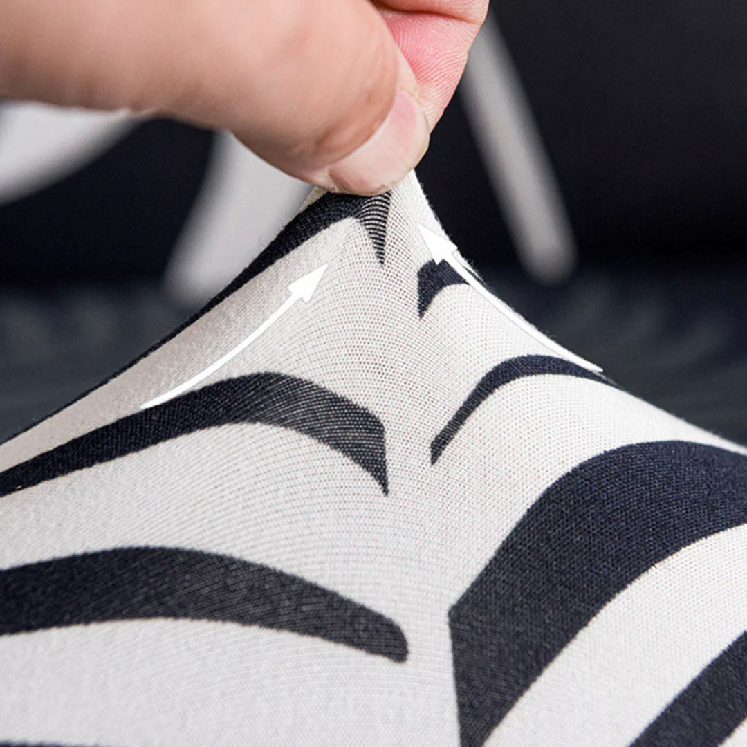 High Stretch 1-Seater Checkered Print Sofa Slipcover