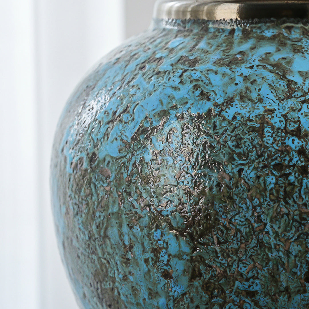 21x22cm Light Blue Small Ceramic Flower Vase Elegant Living Room Home Decor