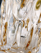 29.8cm Golden Amber Glass Crystal Vase