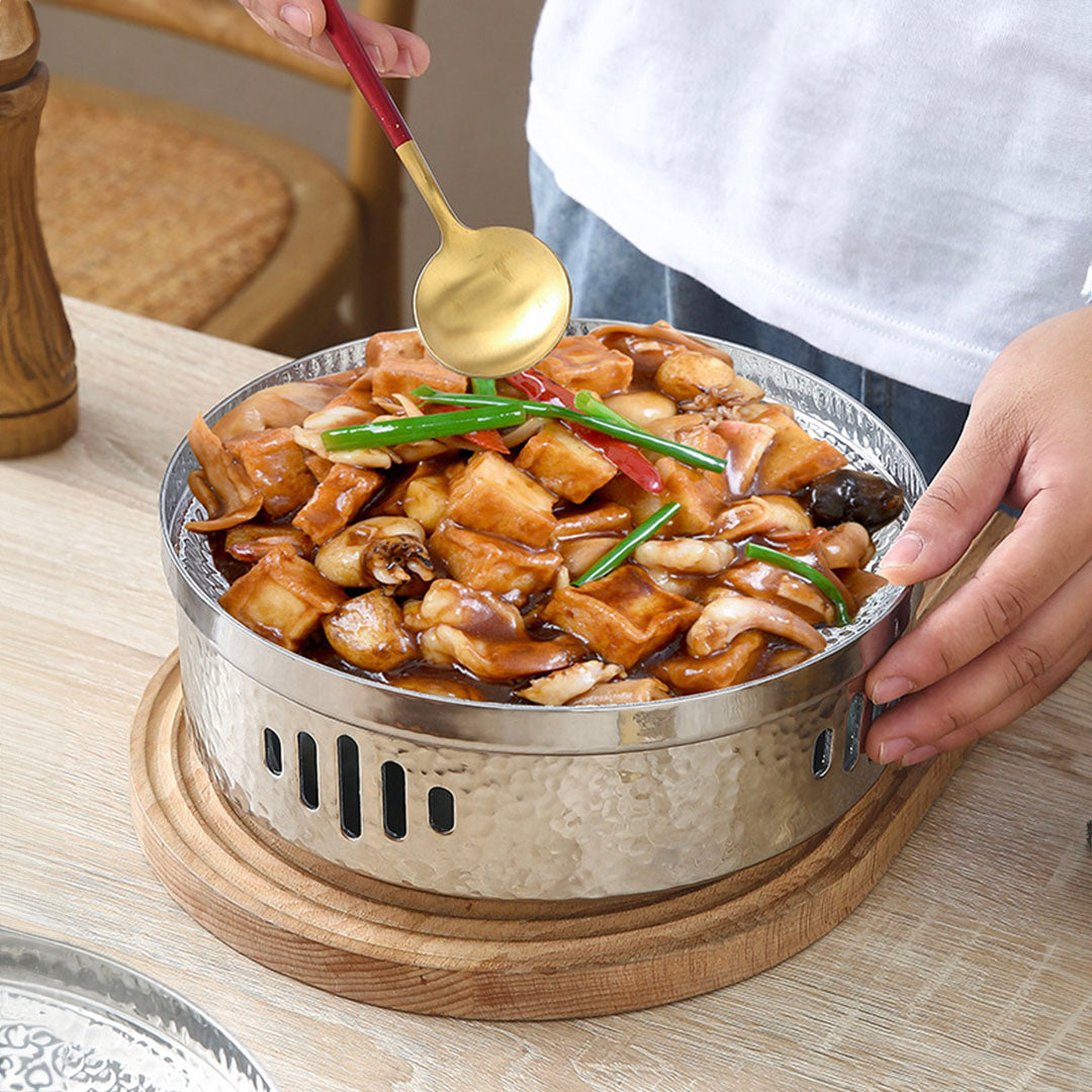 26cm Dry Pot with Hammered Texture for Kitchen Essential