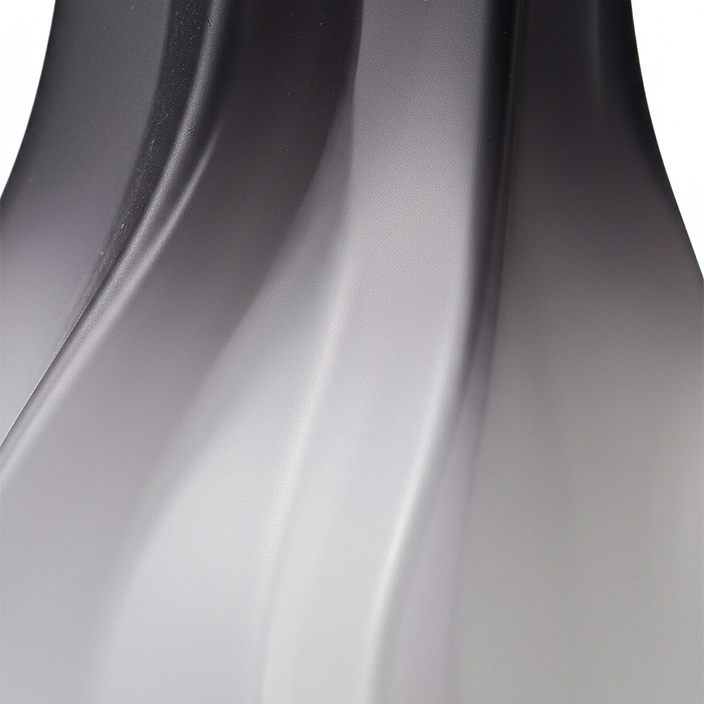 SOGA 33cm Glass Vase Grey with Beautiful glass Bubble Texture Art Vases