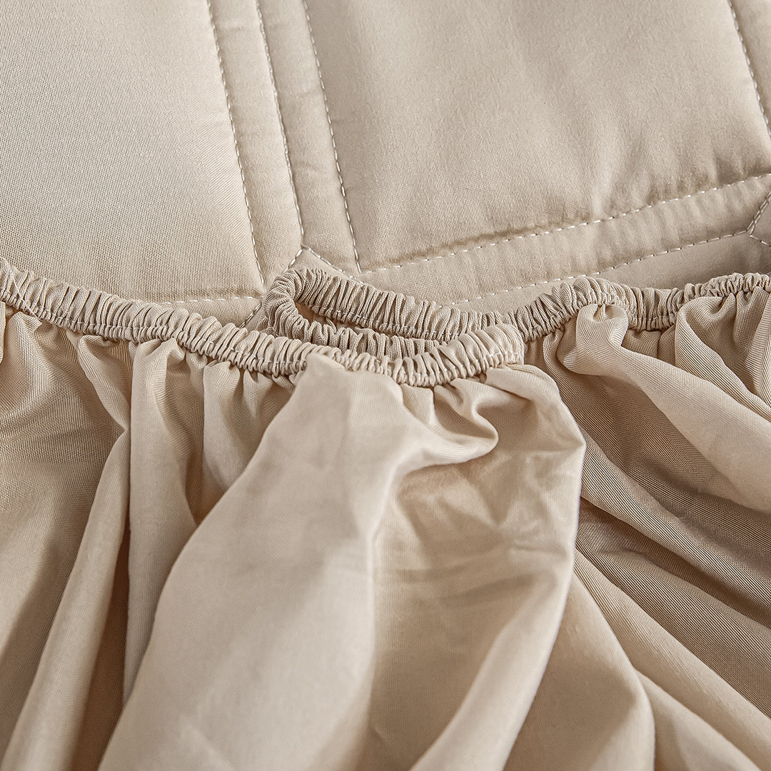 153cm Beige Wide Mattress Cover