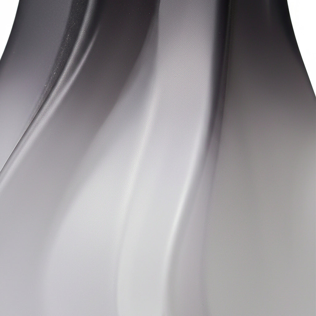 SOGA 24cm Glass Vase Grey with Beautiful glass Bubble Texture Art Vases